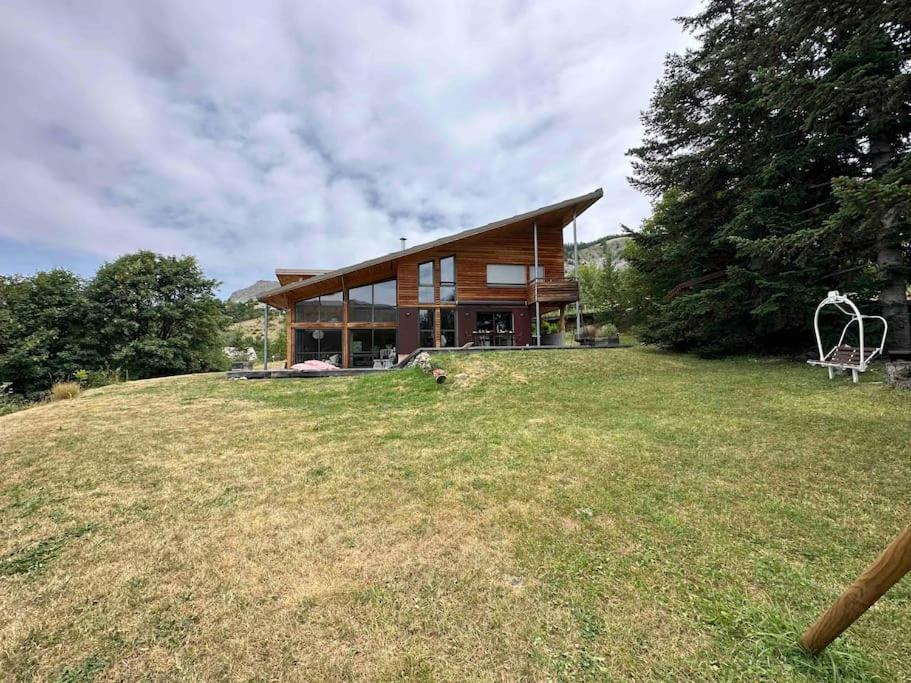 Chalet D'Architecte Avec Vue Panoramique Allos Exterior foto