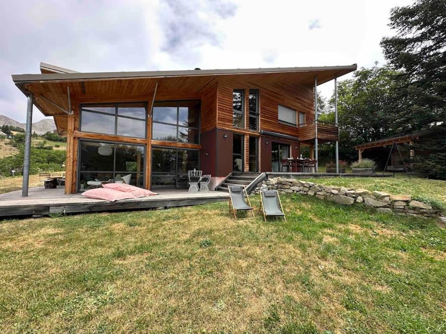 Chalet D'Architecte Avec Vue Panoramique Allos Exterior foto